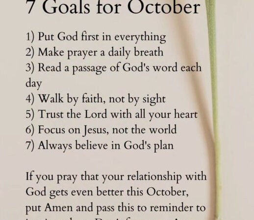 7 Goals for October